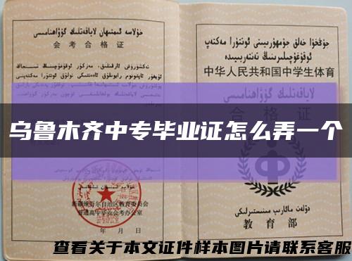 烏魯木齊中專畢業證怎么弄一個縮略圖