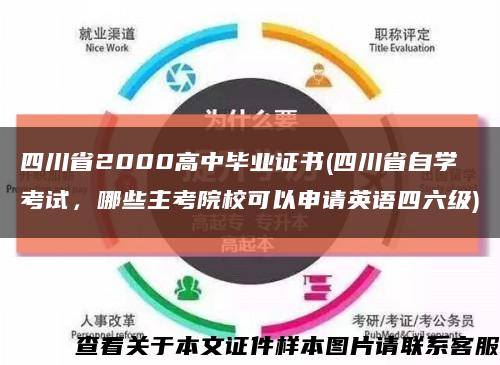 四川省2000高中畢業證書(四川省自學考試，哪些主考院?？梢陨暾堄⒄Z四六級)縮略圖