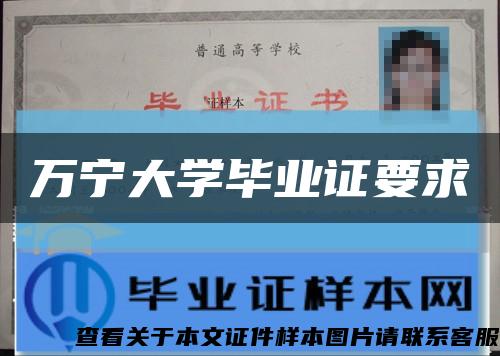 萬寧大學畢業證要求縮略圖