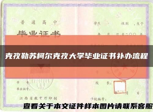 克孜勒蘇柯爾克孜大學畢業證書補辦流程縮略圖