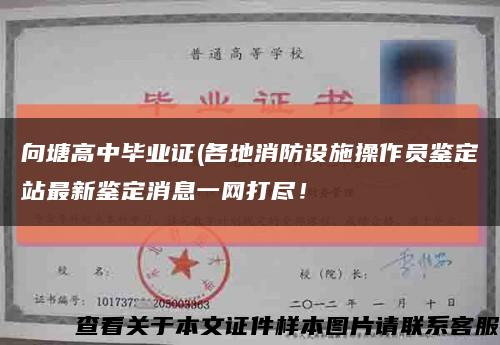 向塘高中畢業證(各地消防設施操作員鑒定站最新鑒定消息一網打盡！縮略圖