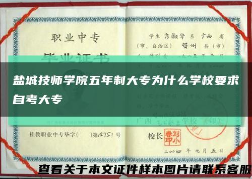 鹽城技師學院五年制大專為什么學校要求自考大?？s略圖