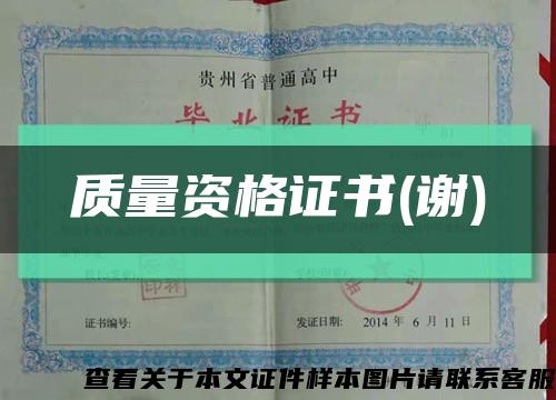 質量資格證書(謝)縮略圖