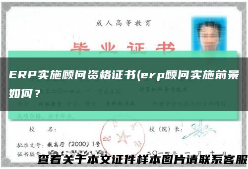 ERP實施顧問資格證書(erp顧問實施前景如何？縮略圖