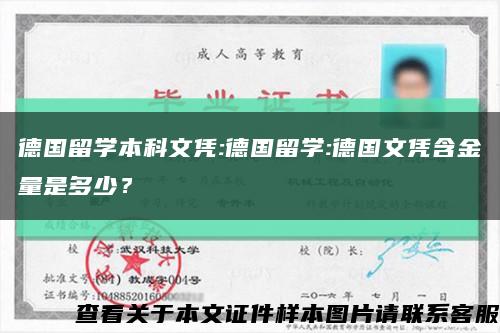德國留學本科文憑:德國留學:德國文憑含金量是多少？縮略圖