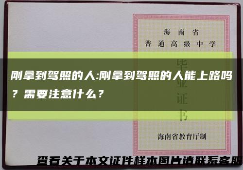 剛拿到駕照的人:剛拿到駕照的人能上路嗎？需要注意什么？縮略圖