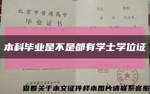 本科畢業是不是都有學士學位證縮略圖