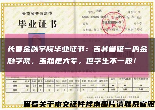 長春金融學院畢業證書：吉林省唯一的金融學院，雖然是大專，但學生不一般！縮略圖