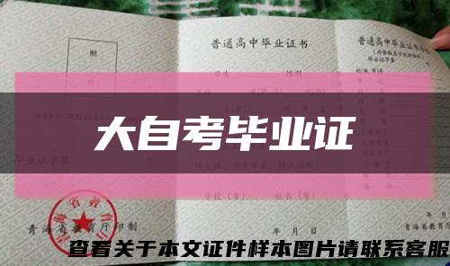 大自考畢業證縮略圖