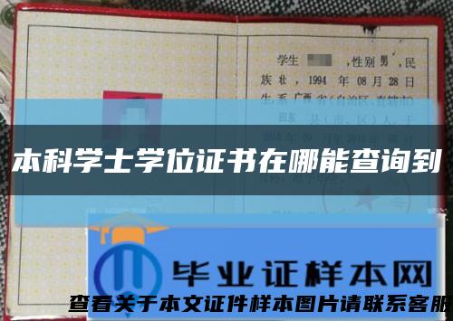 本科學士學位證書在哪能查詢到縮略圖