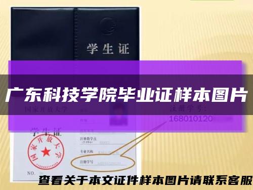 廣東科技學院畢業證樣本圖片縮略圖