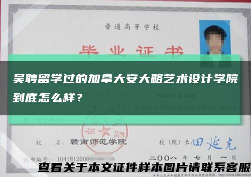 吳聘留學過的加拿大安大略藝術設計學院到底怎么樣？縮略圖