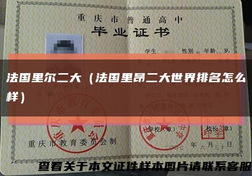 法國里爾二大（法國里昂二大世界排名怎么樣）縮略圖