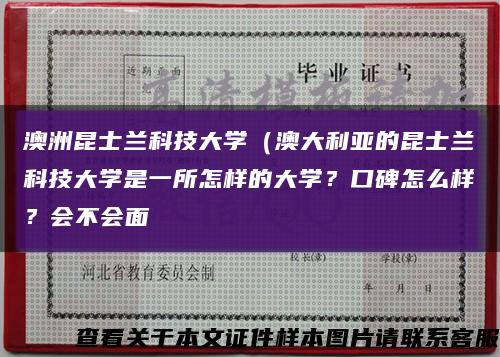 澳洲昆士蘭科技大學（澳大利亞的昆士蘭科技大學是一所怎樣的大學？口碑怎么樣？會不會面縮略圖