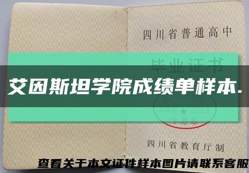 艾因斯坦學院成績單樣本.縮略圖