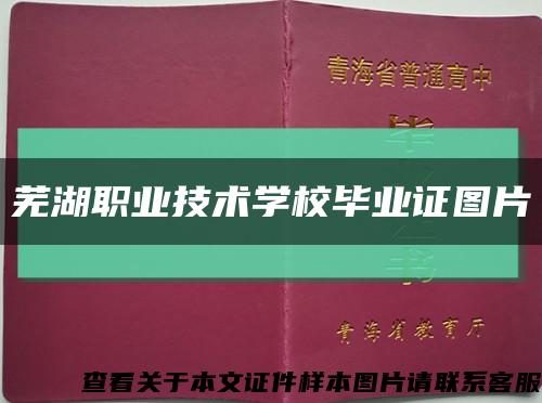 蕪湖職業技術學校畢業證圖片縮略圖