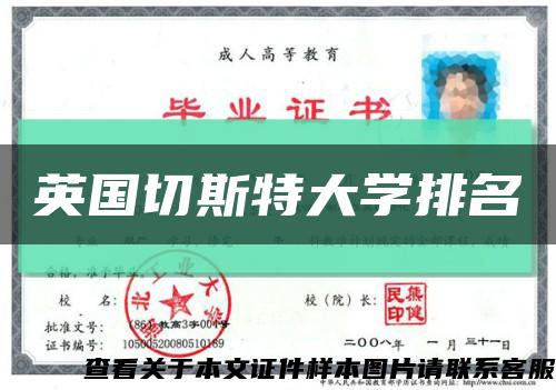 英國切斯特大學排名縮略圖