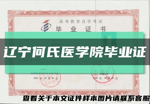 遼寧何氏醫學院畢業證縮略圖