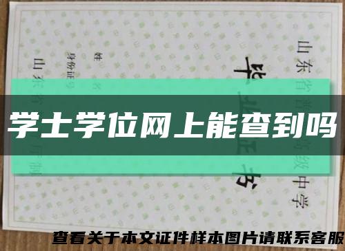 學士學位網上能查到嗎縮略圖