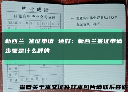 新西蘭 簽證申請 填好：新西蘭簽證申請步驟是什么樣的縮略圖