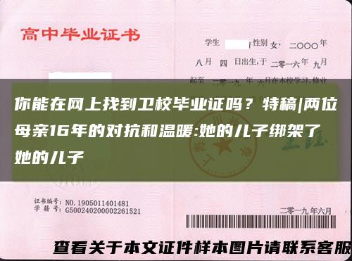 你能在網上找到衛校畢業證嗎？特稿|兩位母親16年的對抗和溫暖:她的兒子綁架了她的兒子縮略圖
