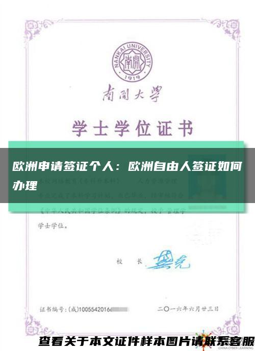 歐洲申請簽證個人：歐洲自由人簽證如何辦理縮略圖