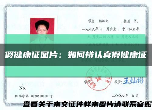 假健康證圖片：如何辨認真假健康證縮略圖