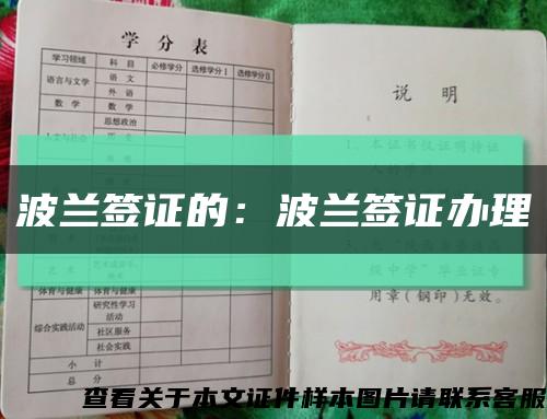 波蘭簽證的：波蘭簽證辦理縮略圖