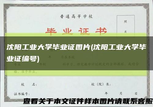 沈陽工業大學畢業證圖片(沈陽工業大學畢業證編號)縮略圖
