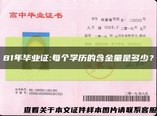 81年畢業證:每個學歷的含金量是多少？縮略圖