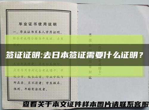 簽證證明:去日本簽證需要什么證明？縮略圖