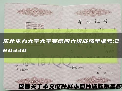 東北電力大學大學英語四六級成績單編號:220330縮略圖