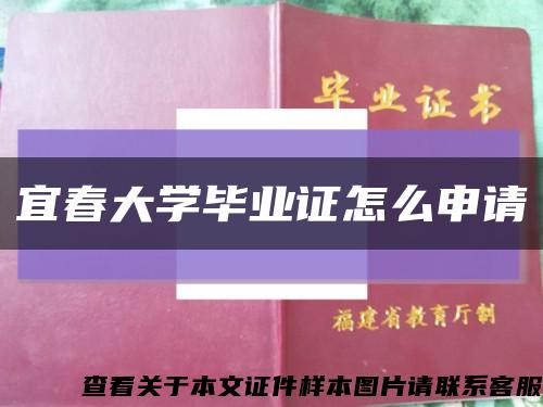 宜春大學畢業證怎么申請縮略圖