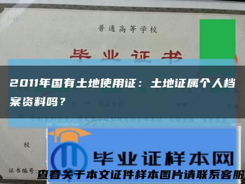 2011年國有土地使用證：土地證屬個人檔案資料嗎？縮略圖