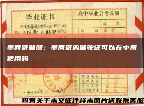 墨西哥駕照：墨西哥的駕駛證可以在中國使用嗎縮略圖
