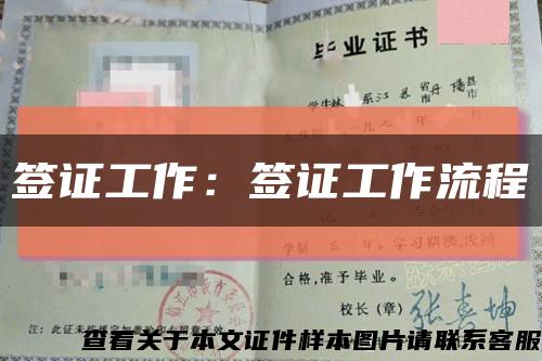 簽證工作：簽證工作流程縮略圖