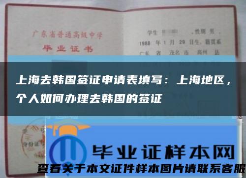 上海去韓國簽證申請表填寫：上海地區，個人如何辦理去韓國的簽證縮略圖