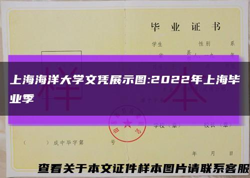 上海海洋大學文憑展示圖:2022年上海畢業季縮略圖