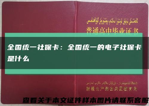 全國統一社?？ǎ喝珖y一的電子社?？ㄊ鞘裁纯s略圖