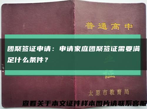 團聚簽證申請：申請家庭團聚簽證需要滿足什么條件？縮略圖