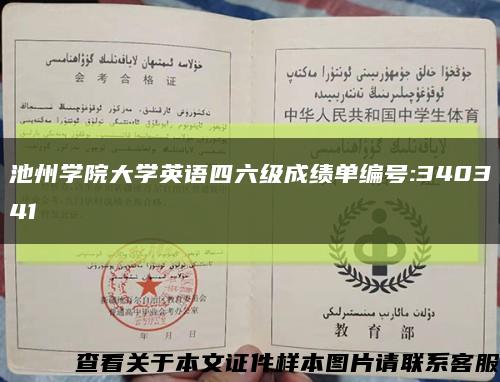 池州學院大學英語四六級成績單編號:340341縮略圖
