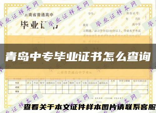 青島中專畢業證書怎么查詢縮略圖