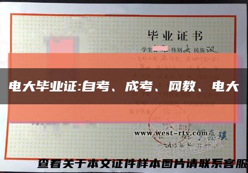 電大畢業證:自考、成考、網教、電大縮略圖