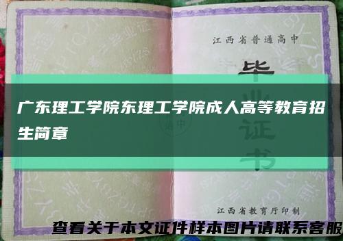 廣東理工學院東理工學院成人高等教育招生簡章縮略圖