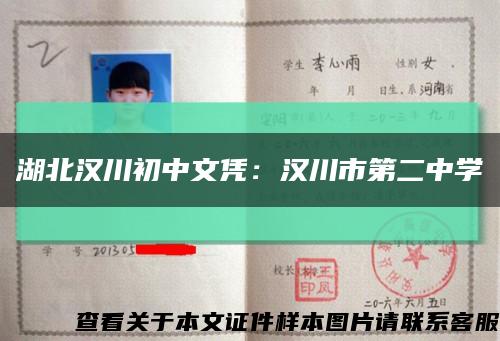湖北漢川初中文憑：漢川市第二中學縮略圖