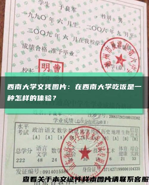西南大學文憑圖片：在西南大學吃飯是一種怎樣的體驗？縮略圖