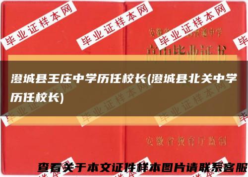 澄城縣王莊中學歷任校長(澄城縣北關中學歷任校長)縮略圖