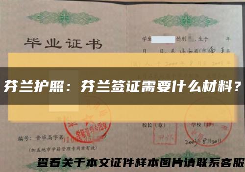 芬蘭護照：芬蘭簽證需要什么材料？縮略圖