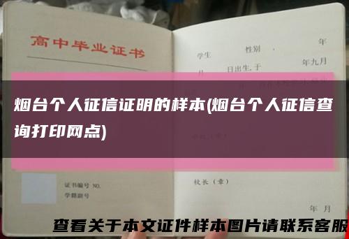 煙臺個人征信證明的樣本(煙臺個人征信查詢打印網點)縮略圖