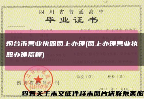 煙臺市營業執照網上辦理(網上辦理營業執照辦理流程)縮略圖
